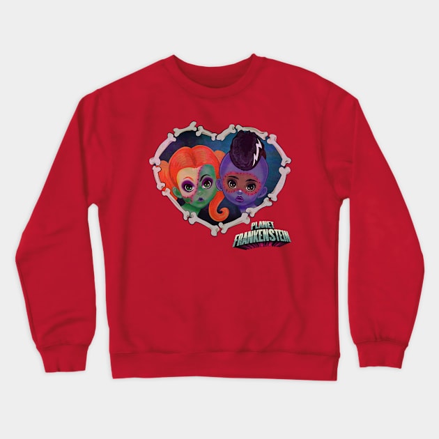 Official Planet Frankenstein Crewneck Sweatshirt by MondoDellamorto